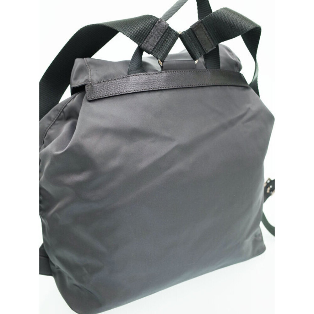 Prada Re Nylon Saffiano Leather Backpack Black - Picture 8 of 9